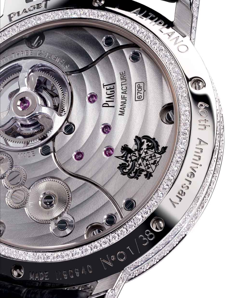calibre 670P de cuerda manual reloj Piaget Altiplano Tourbillon Alta Joyería