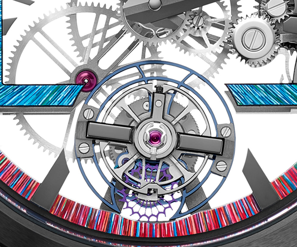 Tourbillon volante del Reloj Esqueleto Executive Skeleton Tourbillon Hyperspace de Ulysse Nardin